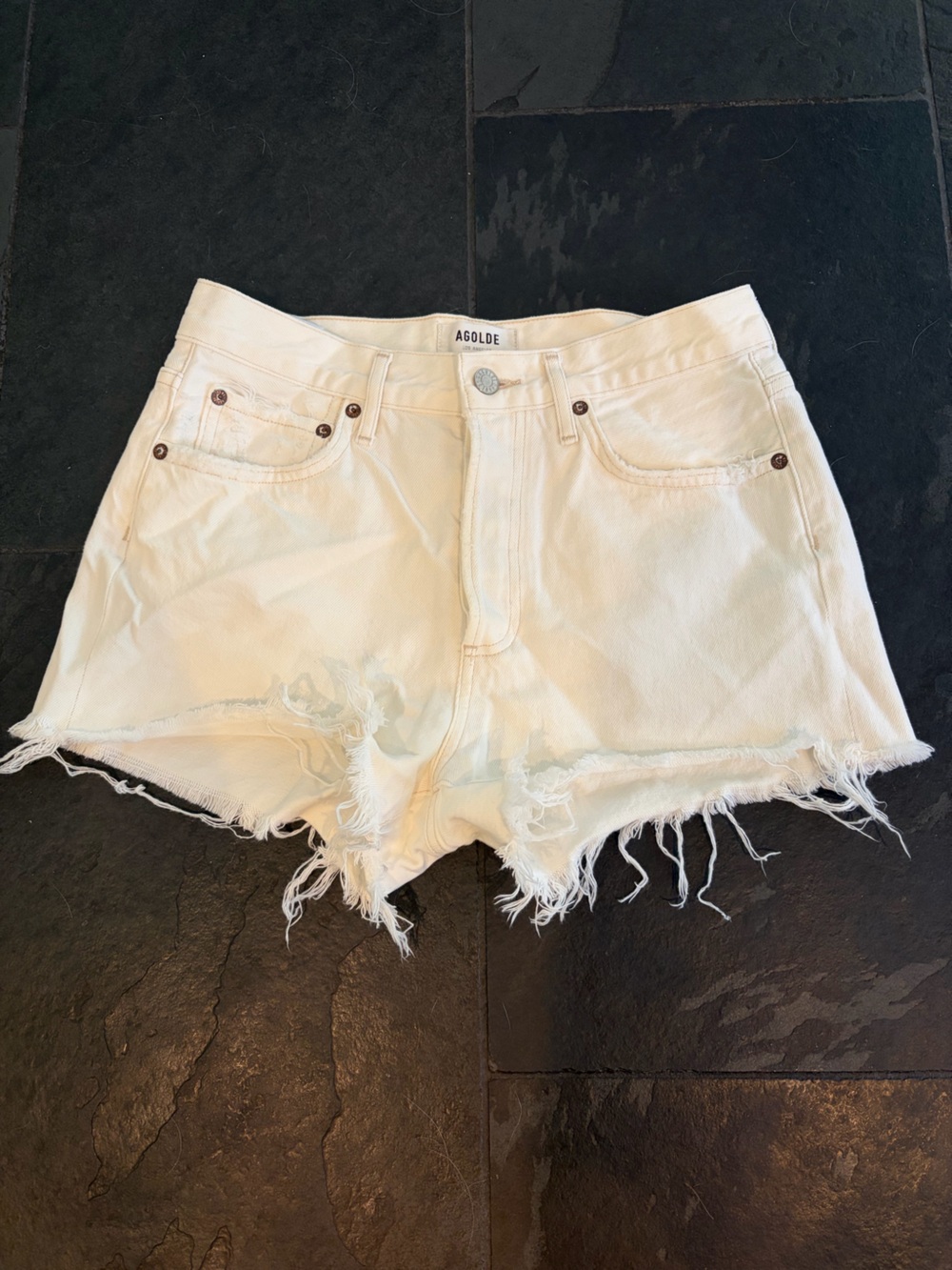AGOLDE 
Women's Parker Short Frayed Denim Short
